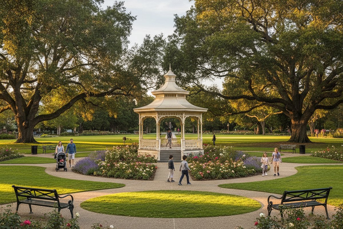 Holbrook-Palmer Park — Atherton 唯一的公共绿地,社区活动与散步的中心。