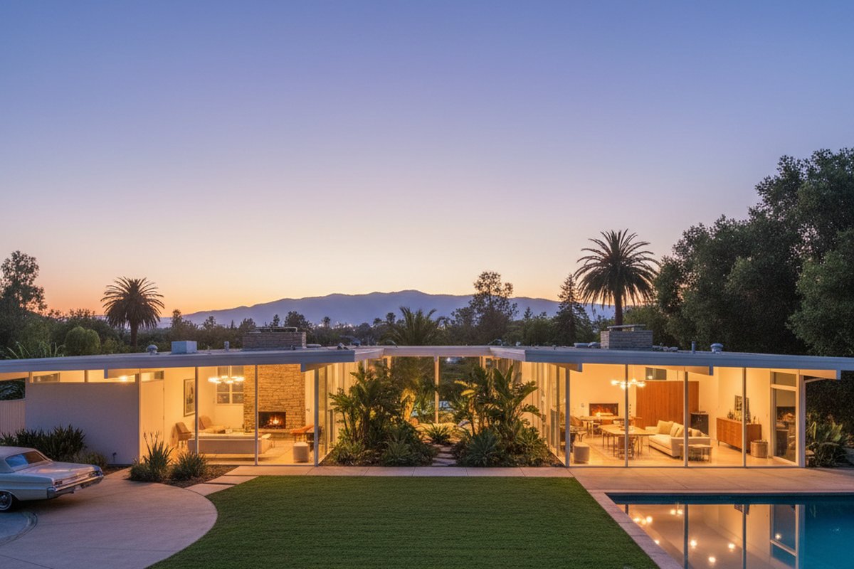 Rancho Rinconada — 经典 Eichler 中世纪现代住宅，硅谷建筑遗产。