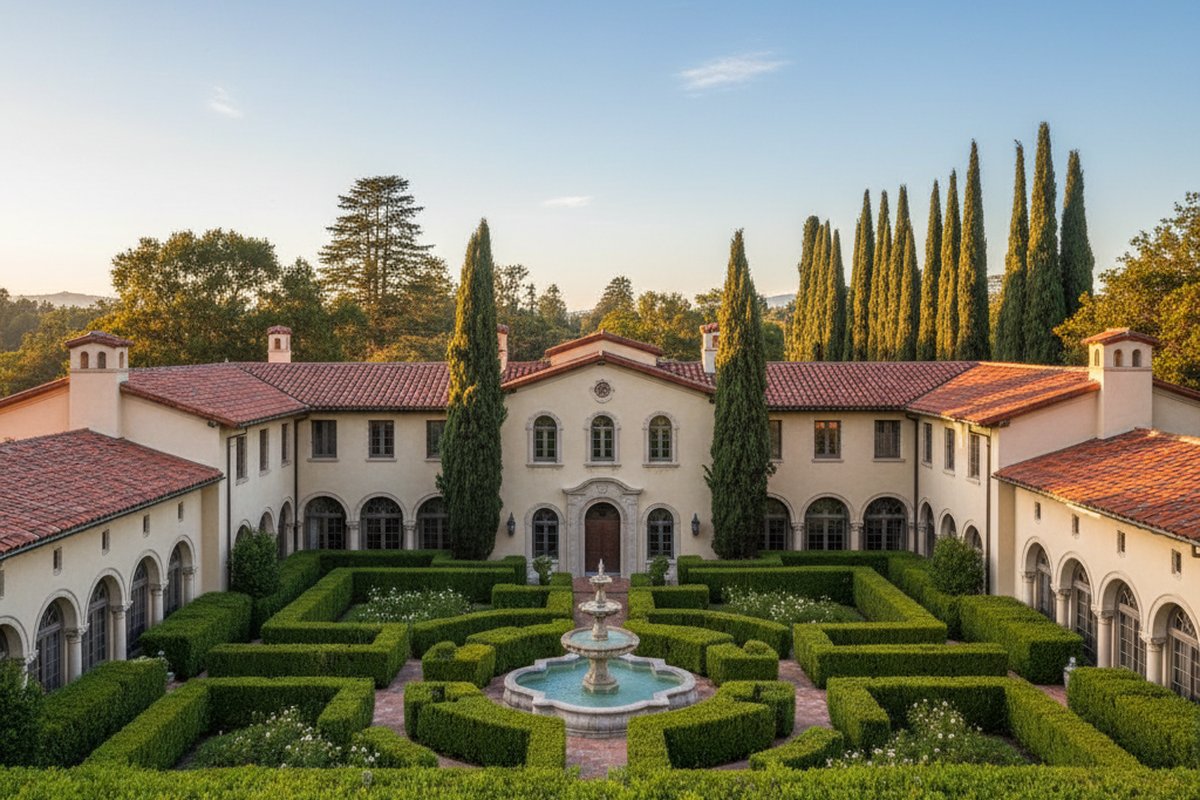 Mediterranean Revival — Hillsborough 最经典的建筑风格。